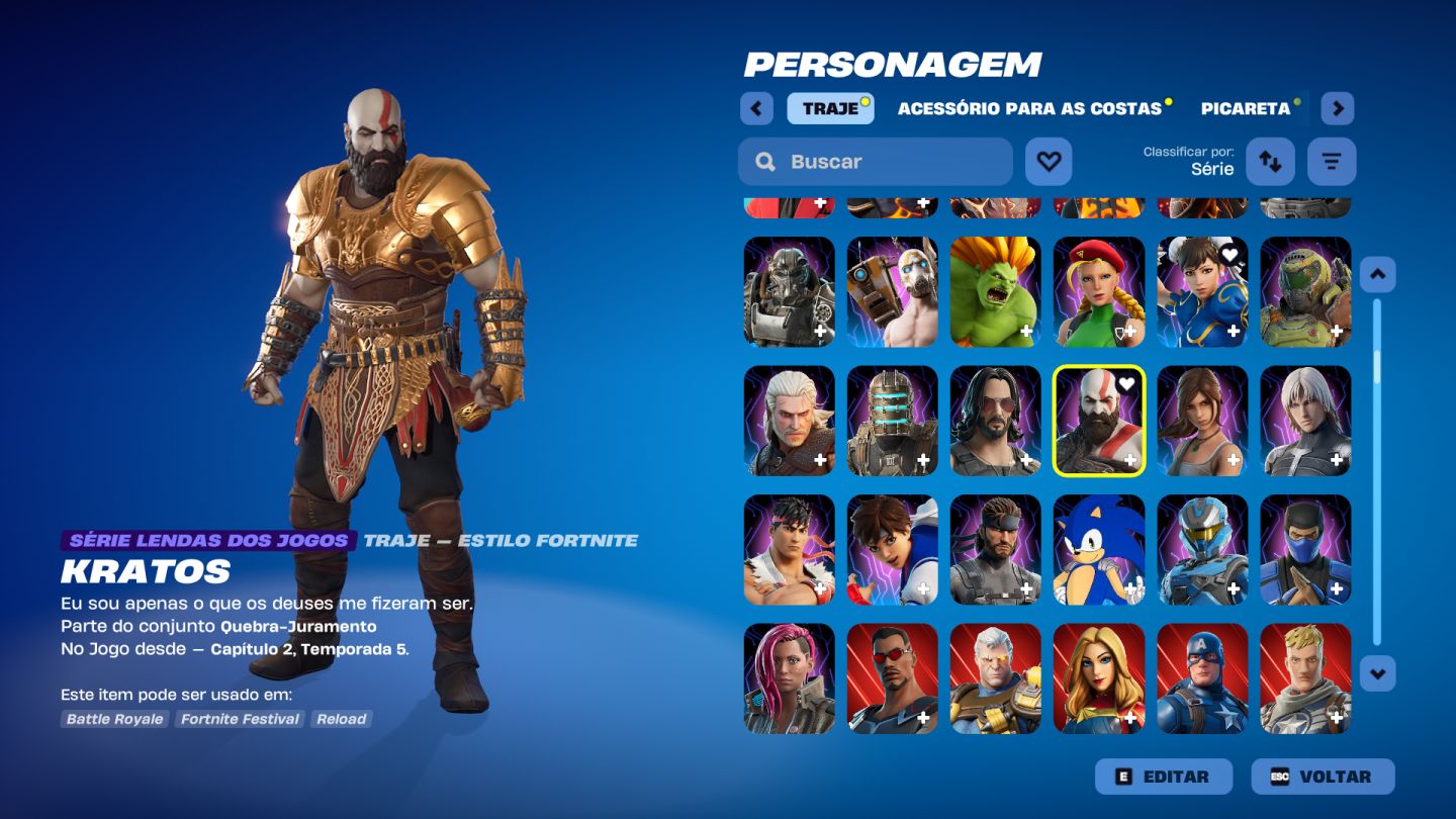 Conta Fortnite 711 skins Season 3 até atual completas Salve o Mundo Fundador.