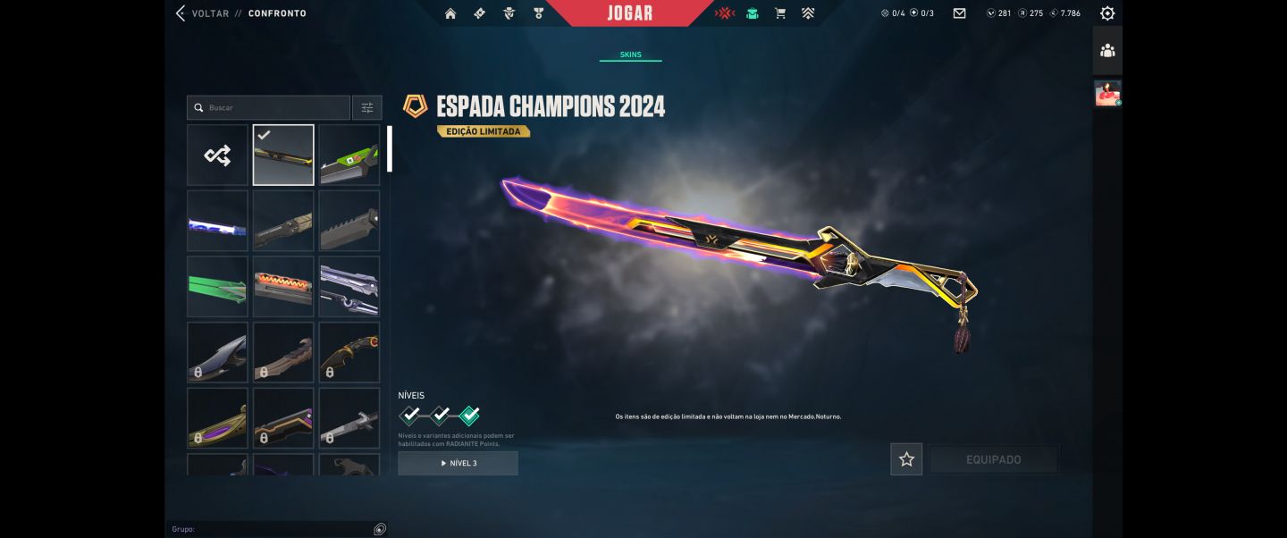 CONTA VALORANT com várias skins e com todos agentes. R$1540 gastos