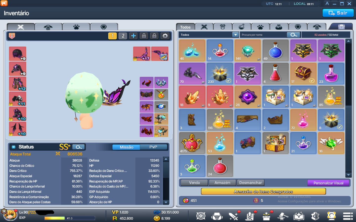 Grand Chase Classic | CLV 722 | 10 Cartas Reaper | Full Set Void | Conta End Gam