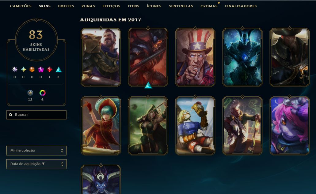 KAYLE JUIZA + SIVIR VITORIOSA | 84 SKINS | 127 CHAMPS | PRATA 4 | CONTA DE 2011