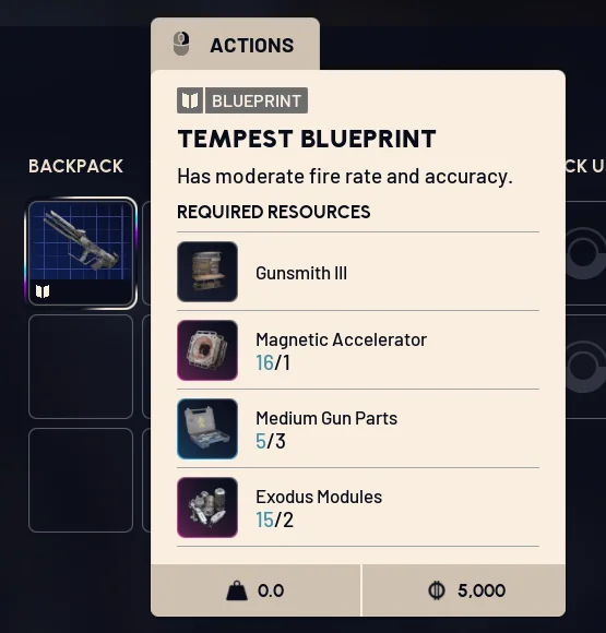 [Arc Raiders] Blueprints (Temporal, Afelio, Etc)