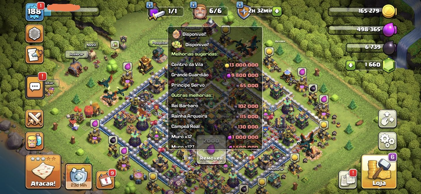 Conta Clash of clans CV 14 praticamente Full
