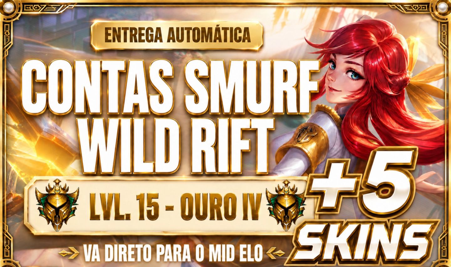 Contas Wild Rift Ouro 4 Lvl 14 +5 Skins