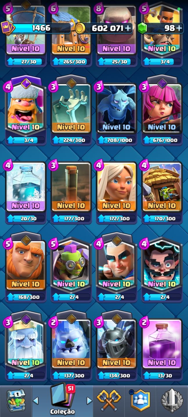 CONTA DE CLASH ROYALE COM 10K DE TROFÉUS
