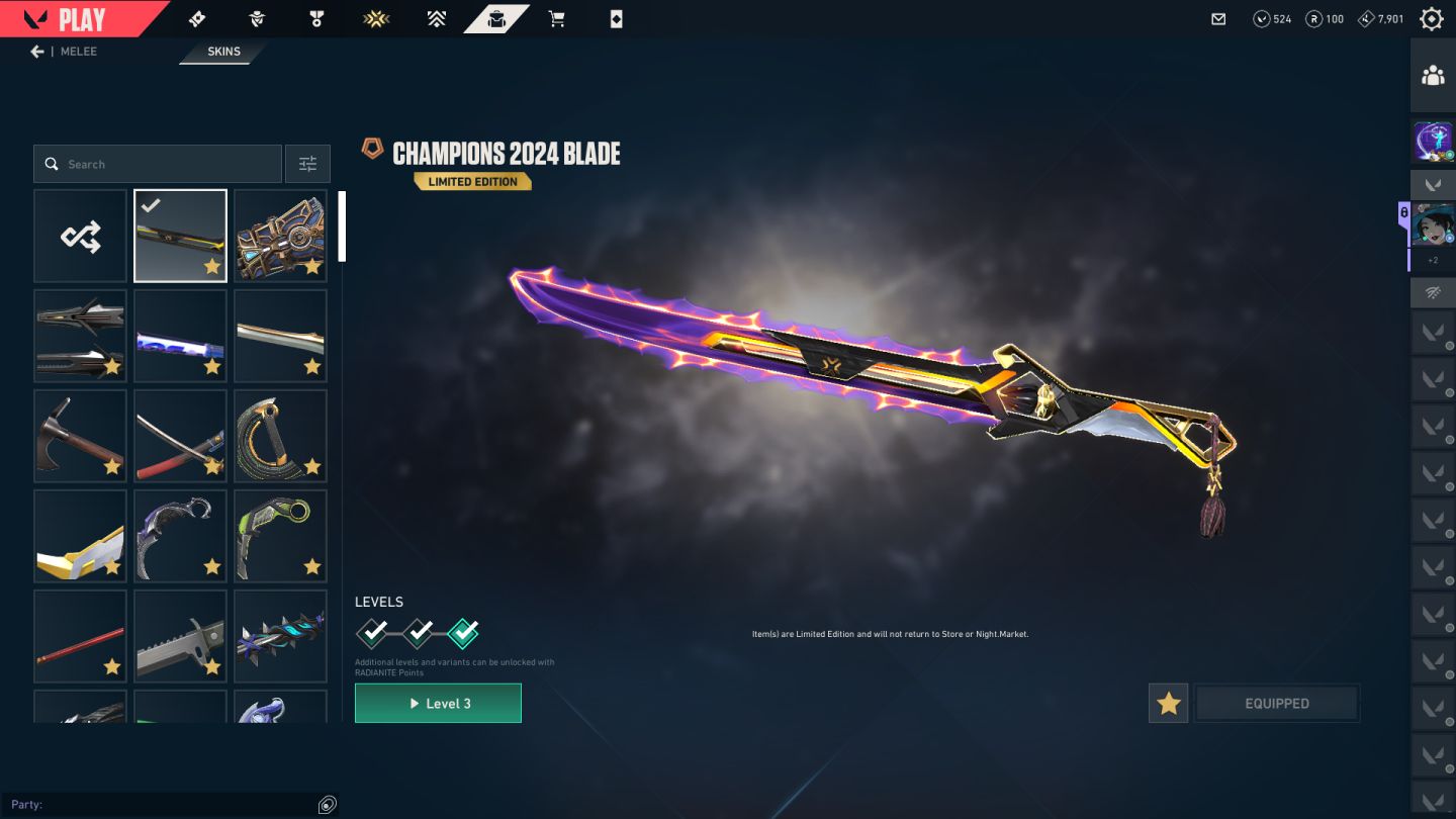 CONTA VALORANT COM PACOTE CHAMPIONS 2024 E ARCANE 2024 - ACOMPANHA SKINS NOVAS