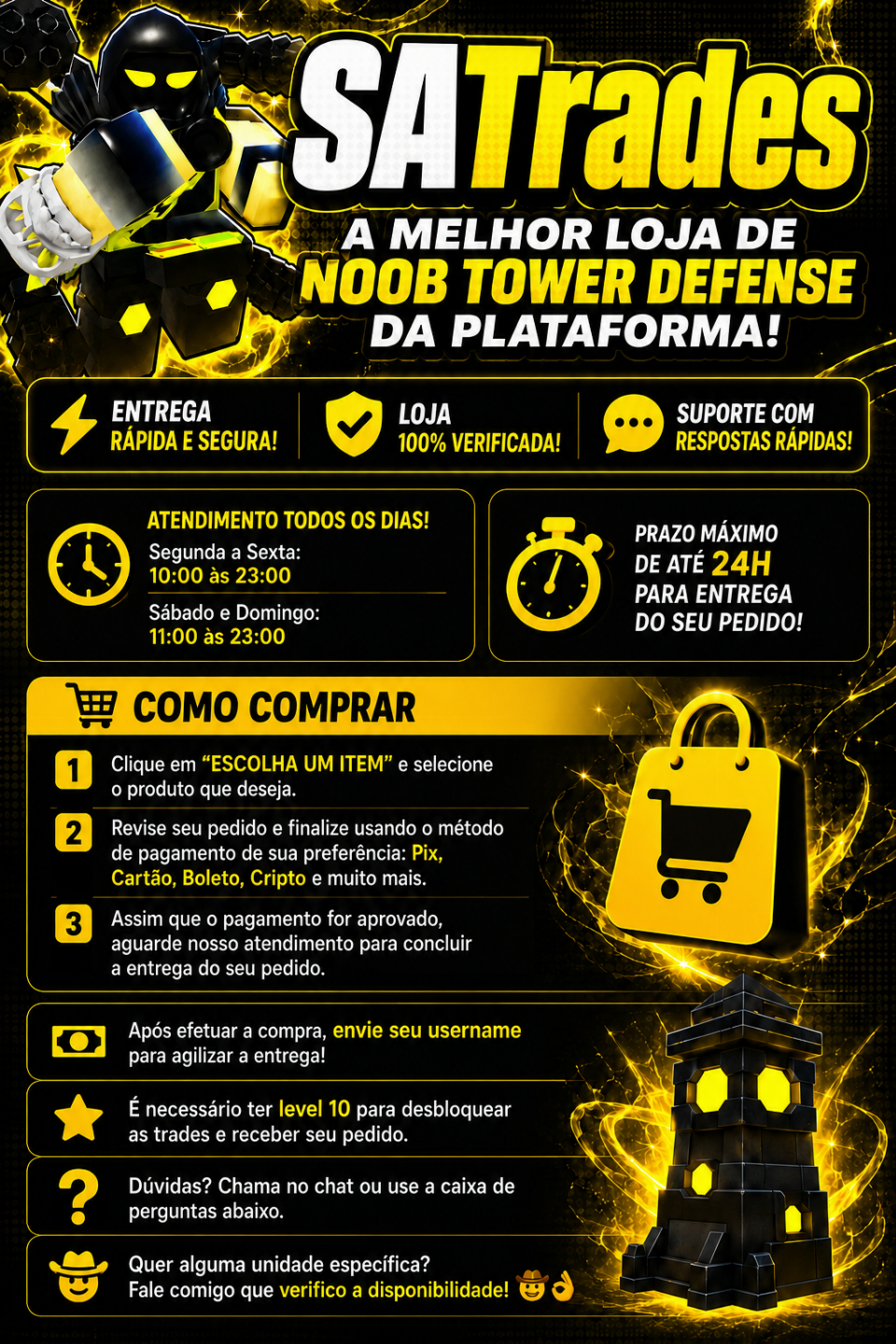 [PREÇO BAIXO] Noob Tower Defense | Defesa de Torre Noob | Roblox