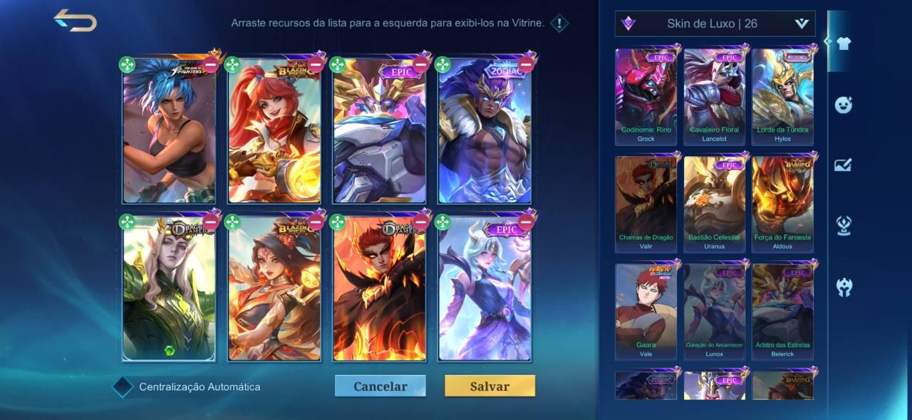MOBILE LEGENDS | 244 SKINS | COLECIONADOR RENOMADO V | BLAZING, ZODIAC E MAIS!