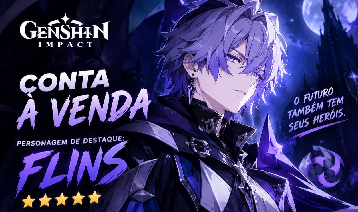 Conta Genshin Impact AR 57 Flins + Varesa + Nefer + Mavuika All Premium
