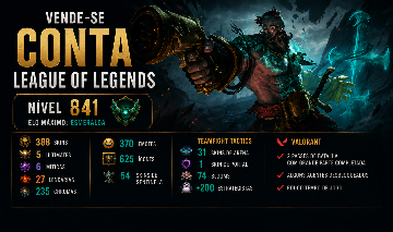 Conta de League of Legends - Elo Maximo Esmeralda