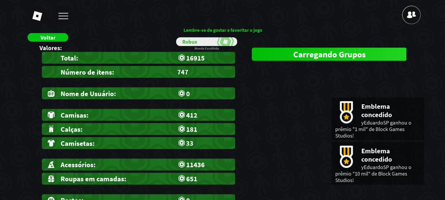 CONTA DE ROBLOX 2020, TUDO DO BLOX FRUIT