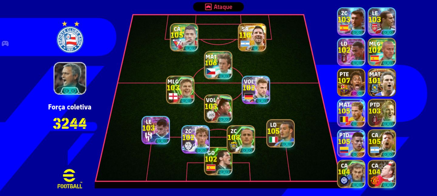 Conta efootball 3244, melhor do momento.
