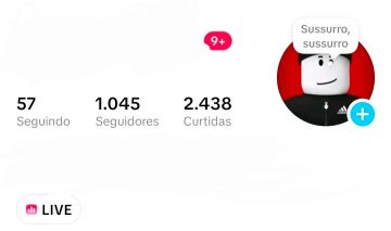 Conta tiktok com 1K de seguidores