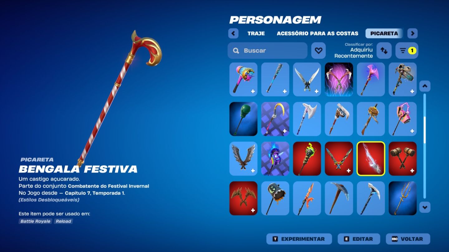 Conta Fortnite com varios personagens lendarios