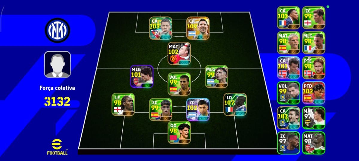 [Melhores Preços] Contas de Efootball Mobile - MESSI BIG TIME & SHOWTIMES