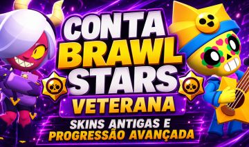 70%OFF!!! CONTA VETERANA BRAWL STARS!! SKINS RARAS E PROGRESSO AVANÇADO!!!