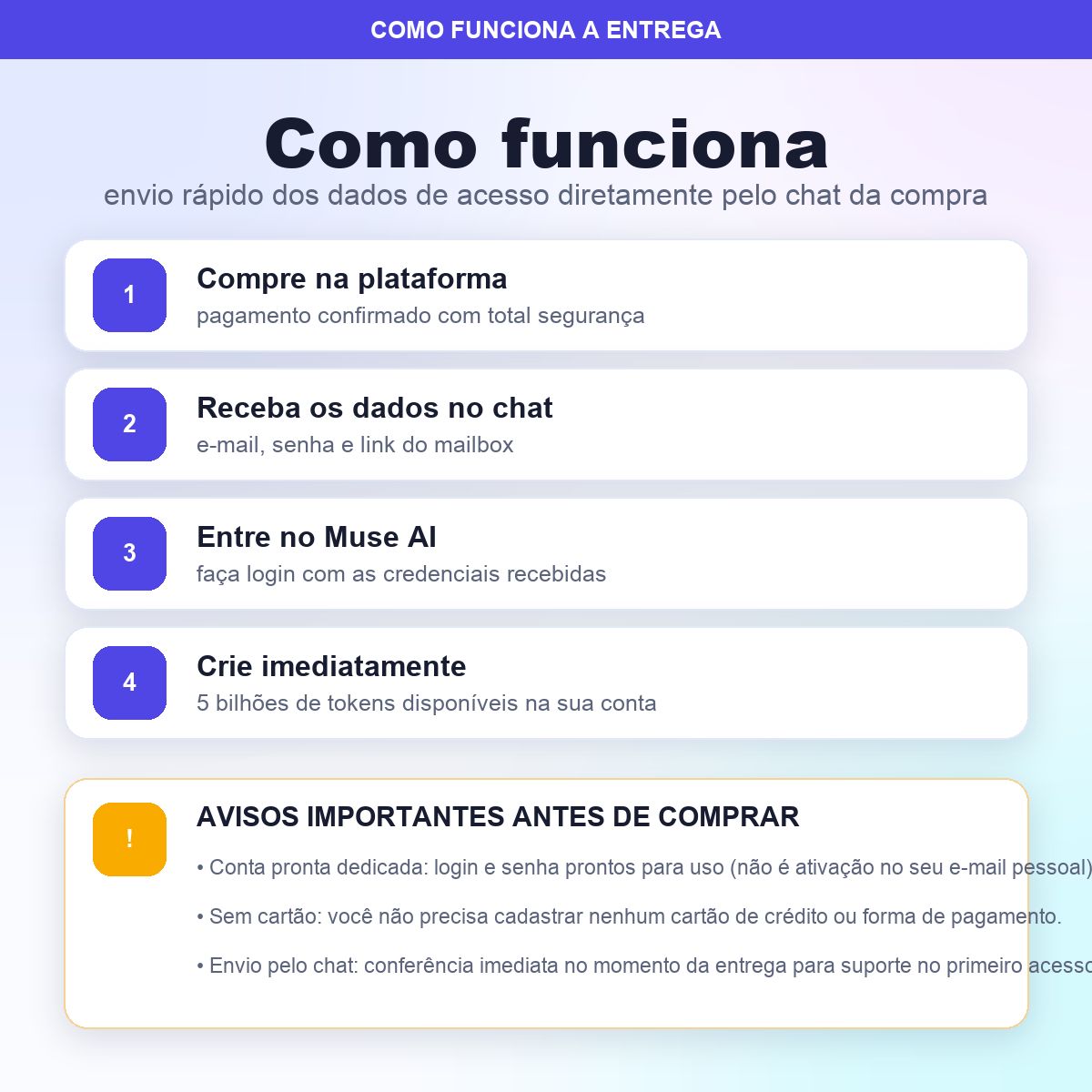 MUSE AI 5 BILHÕES DE CRÉDITOS (TOKENS) | CONTA PRONTA | SEM CARTÃO