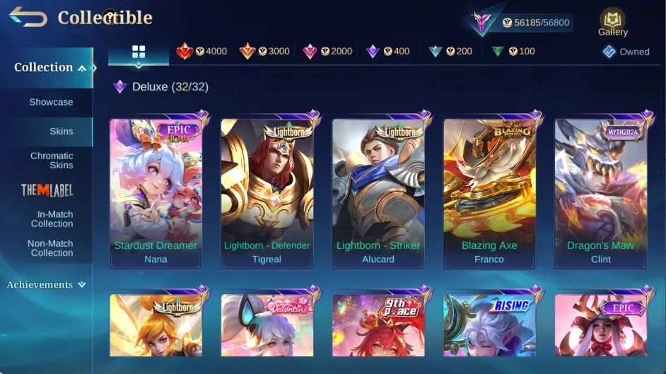 318 SKINS - FULL EMBLEMAS - FULL HEROIS