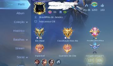 MLBB | 205 Skins | KOF + Transformers + Zodiac | Top 0,09% | Único Dono