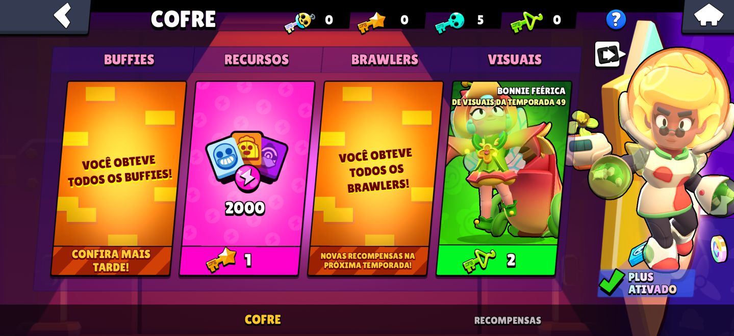 Conta de 2020 com Skins raríssimas do BrawlStars