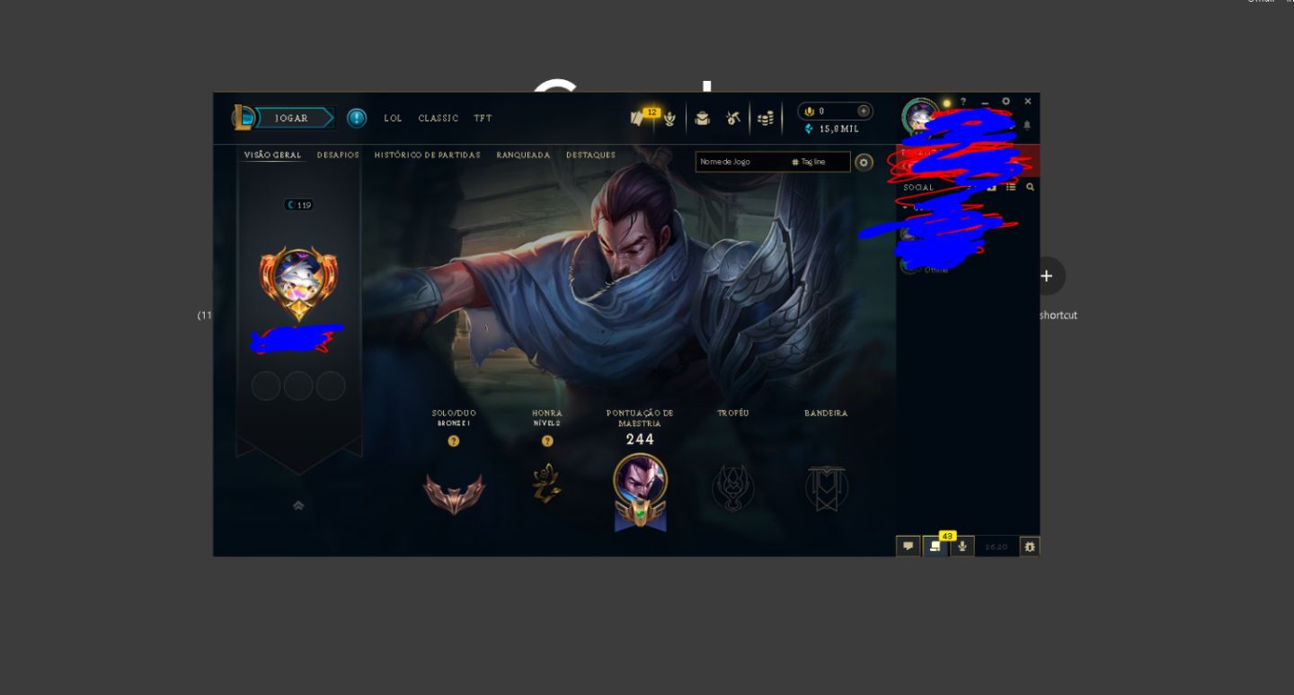 CONTA 2021 LOL 86 SKINS FULL CHAMP + VALORANTnv 34 DIAMANTE - 100% SEGURA!