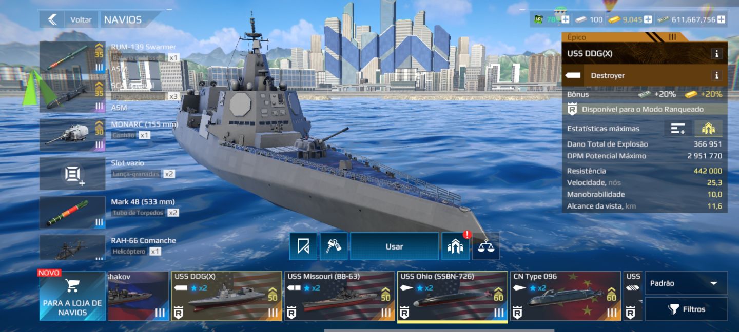 Conta de modern war ship