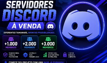 SERVIDORES DISCORD COM 1K, 2K E 3K MEMBROS REAIS NADA DE BOT(Promo 50% Off)