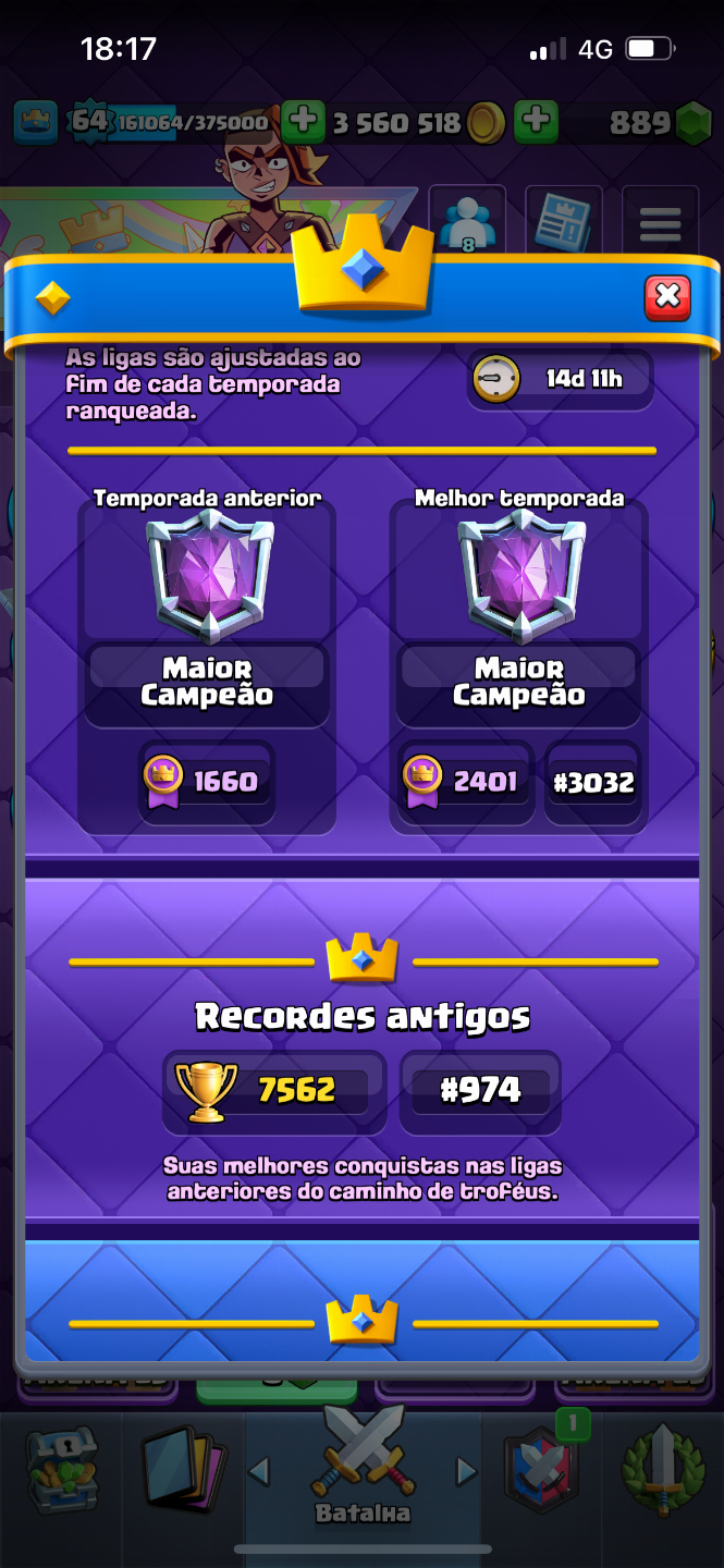 SOU TOP GLOBAL UPO CONTA DE CLASH