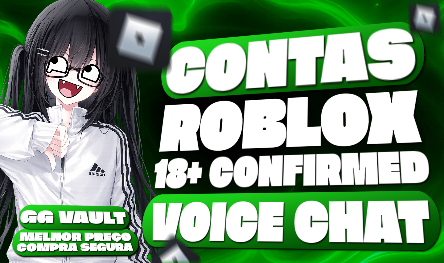 MEGA PROMOÇÃO CONTAS ROBLOX +18 VERIFICADO COM VOICE CHAT ATIVO