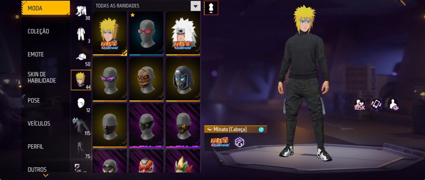 CONTA FF + 115 PEITAS + XM8 ATT 2VEL + GOLA ALTA PRETA + CALÇA JAZZ