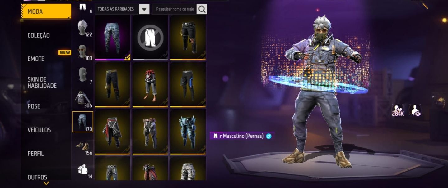 Conta de FF top com sombra roxa