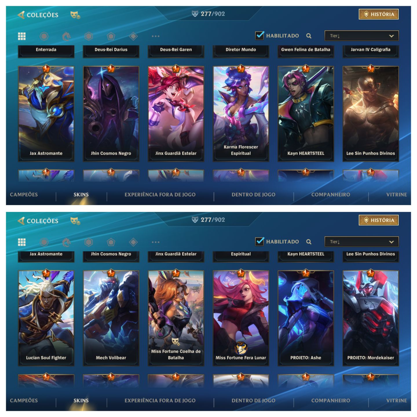 CONTA RECHEADA DE SKINS MITICAS!!! (FULL YASUO)