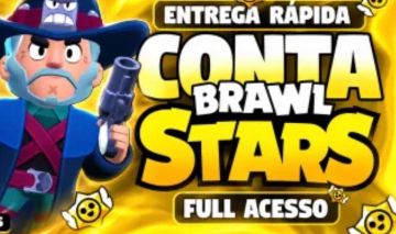 CONTA BRAWL STARS COM SKINS RARAS
