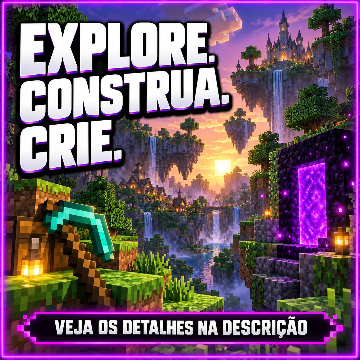 Minecraft Java + Bedrock | Todos os dados alteráveis | Entrega em até 1h