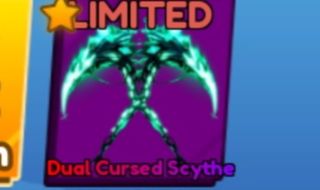Limited Dual cursed scythe + Brindes - Blade ball - Roblox