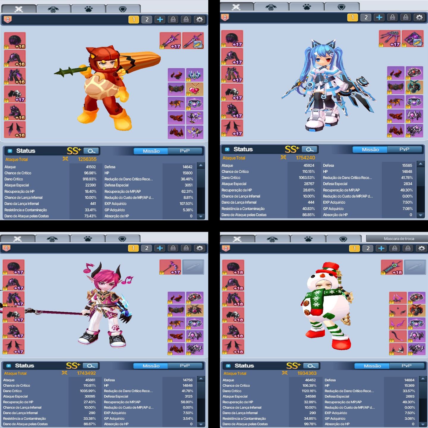 Conta EndGame C LvL 820 | 25 Chars Full 1.6KK+