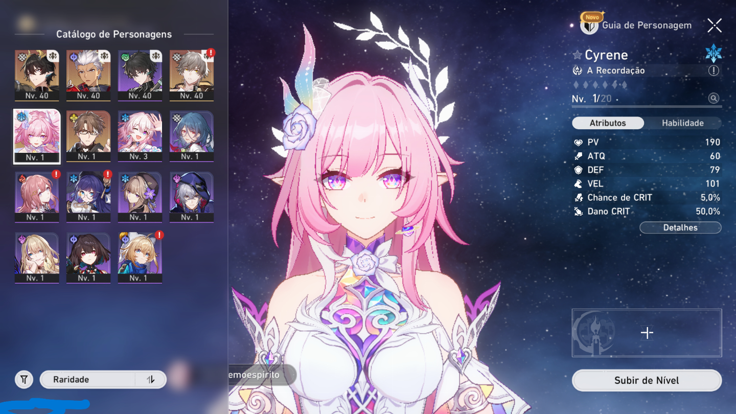 Conta honkai lv26 com Cyrene + Welt
