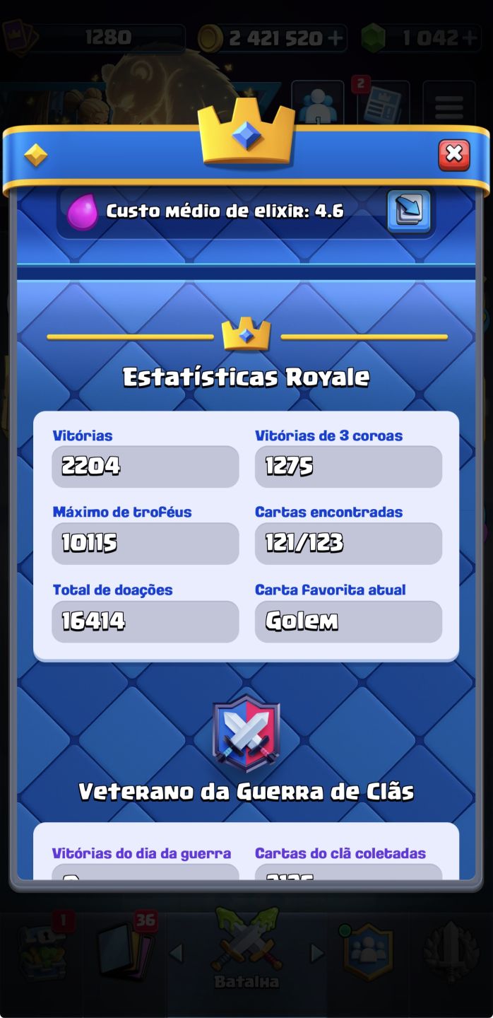 Conta Clash Royale 10k troféus