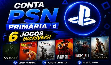 Conta PSN Primária + 6 Jogos Imperdíveis!