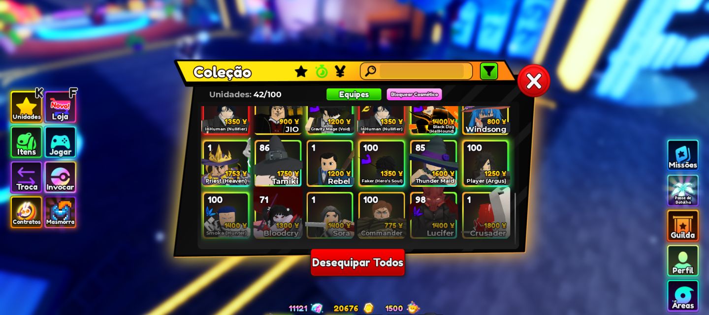 Conta Anime Adventures Lvl 94 (Preço Negociável!!)
