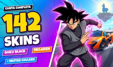 Conta Fortnite 142 Skins GOKU BLACK | McLaren | Muitas Collabs