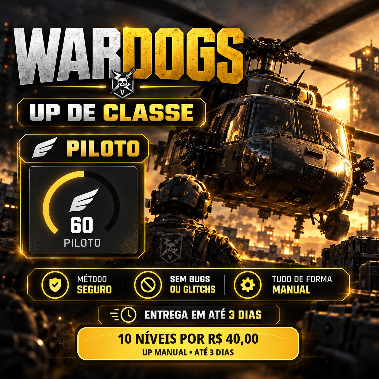 WARDOGS | FARM DE CASH MILIONÁRIO + UP DE CLASSES MAIS BARATO DO GGMAX