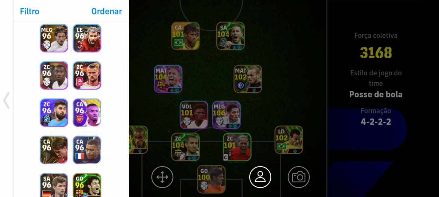 CONTA EFOOTBALL 3168 DE FORÇA