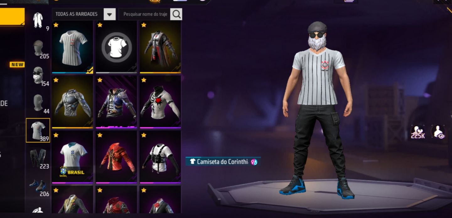 Conta Free Fire Barba do Velho + Chefe Mob + McLaren + Skins Lendárias