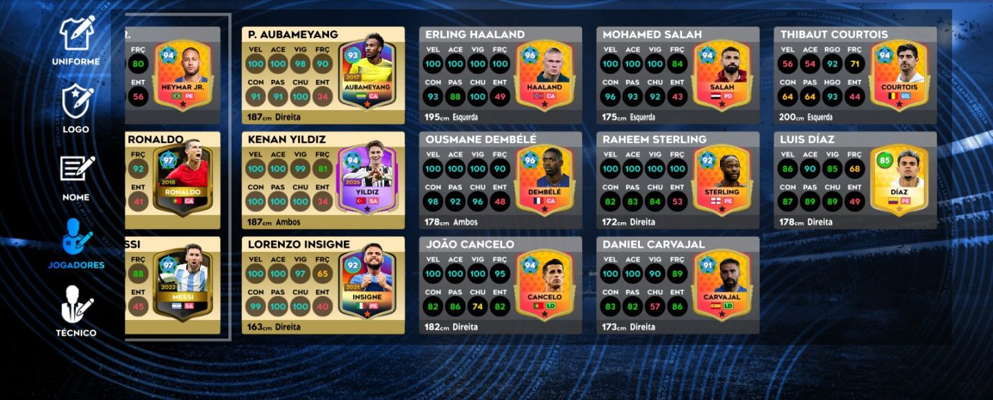 CONTA DLS 26 RARA | CR7 2018 + MESSI 2022 + NEYMAR + CARTAS ANTIGAS