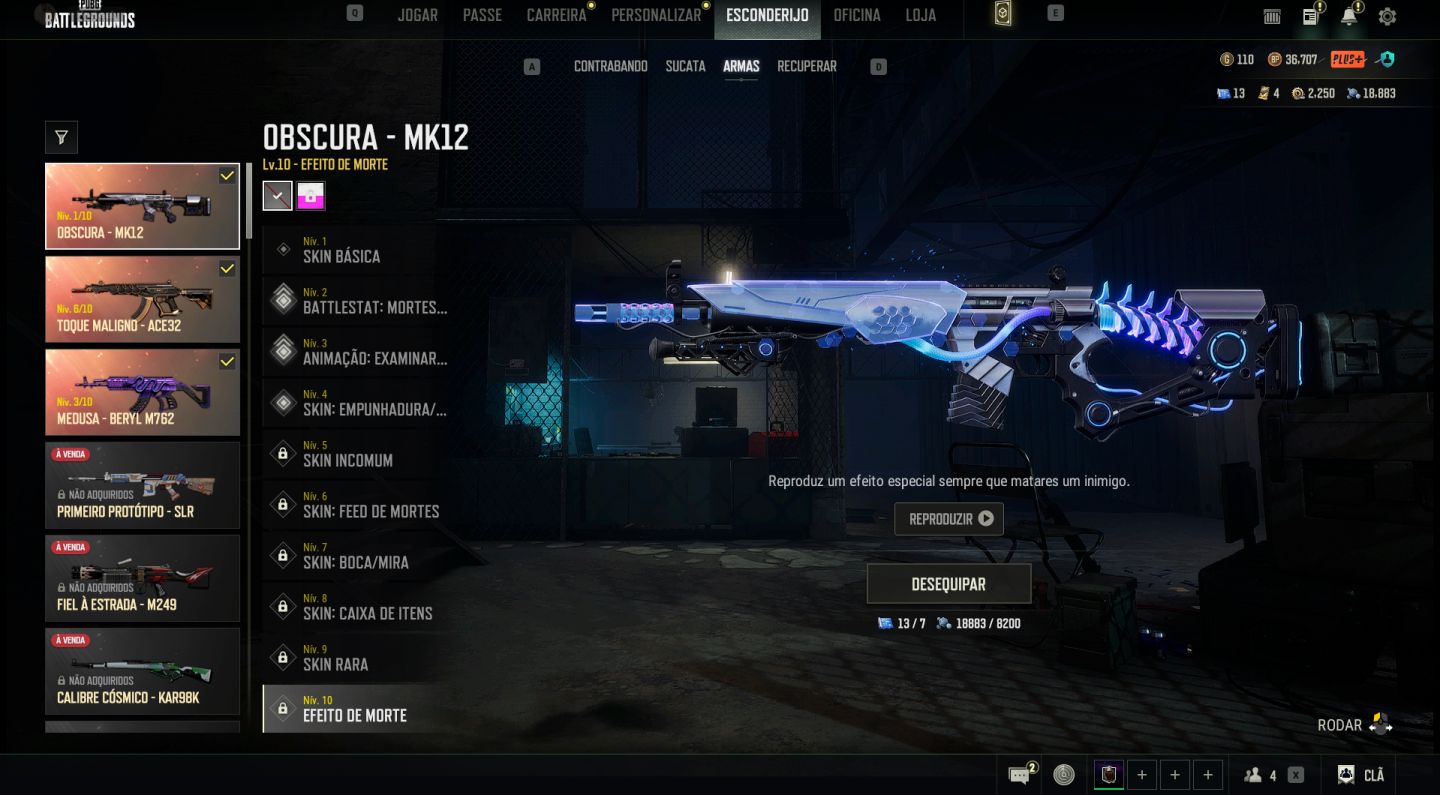 CONTA PUBG BAIXO CUSTO E CHEIA DE SKINS .