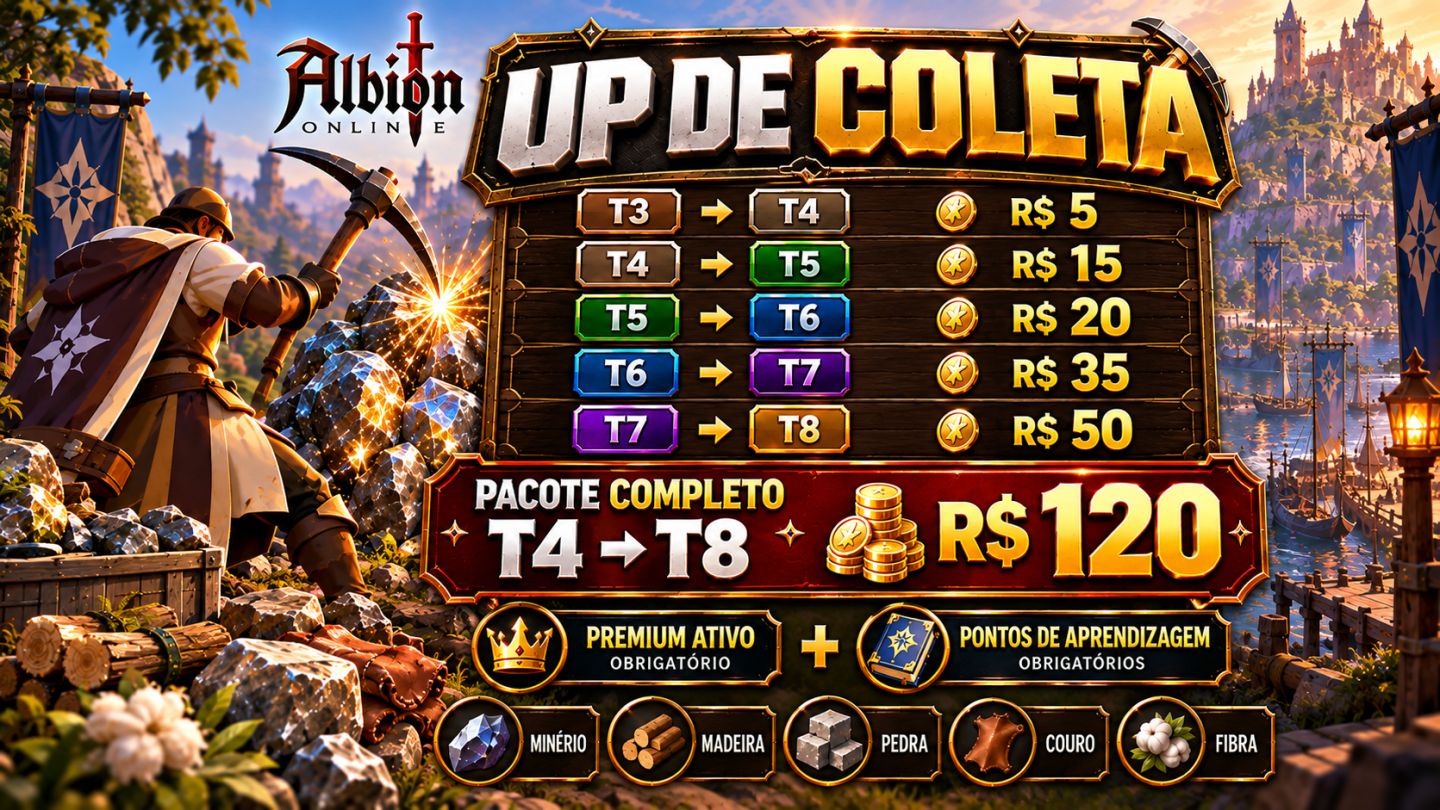 ALBION ONLINE | SERVICE UP DE COLETA T4 AO T8 | AMERICAS