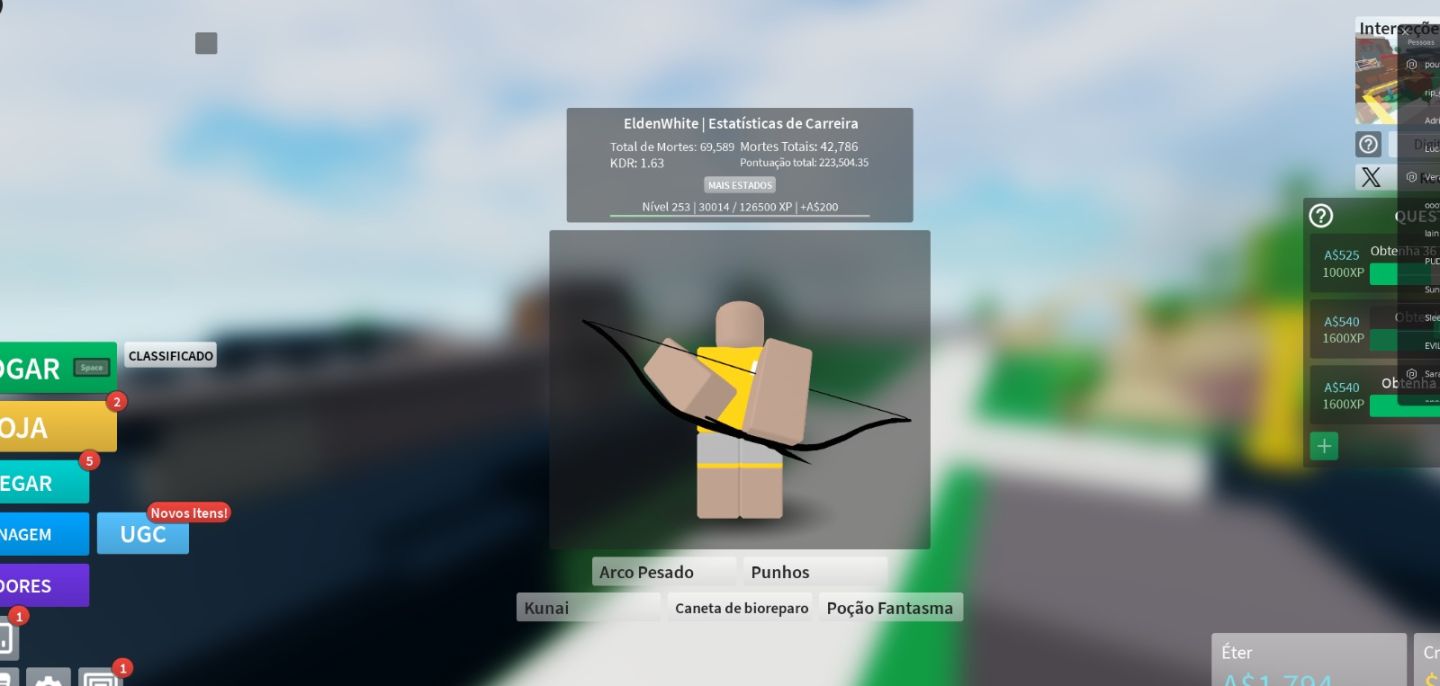 CONTA ROBLOX COMPLETA | +100 SKINS | VÁRIAS GAMEPASSES | 153 ROBUX EM CONTA.