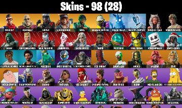 CONTA FORTNITE COM 98 SKINS SHINJI/LINA/SAGE/MONTAGUE/NISHA/PARIENTAL COM PIN