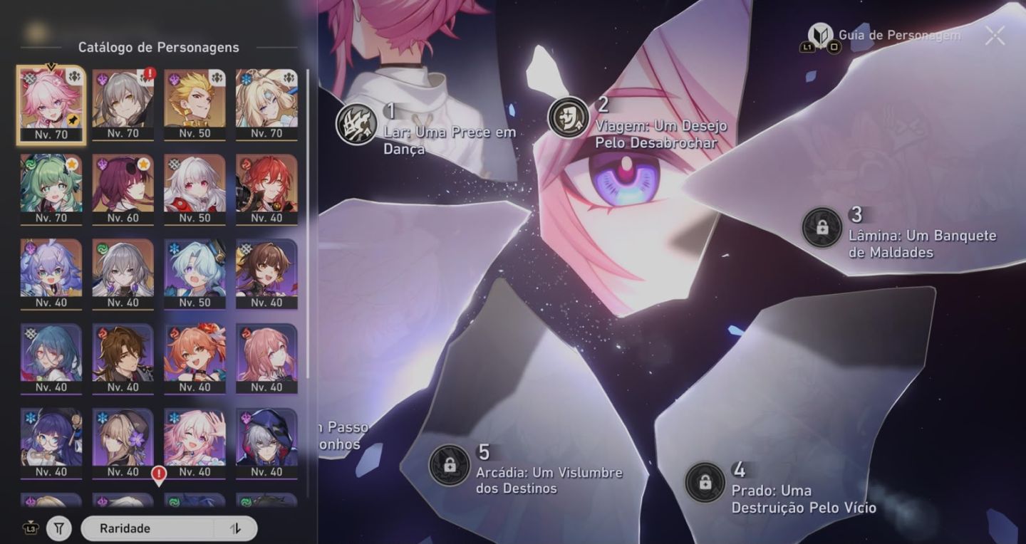 Conta midgame com Evanescia E2S1