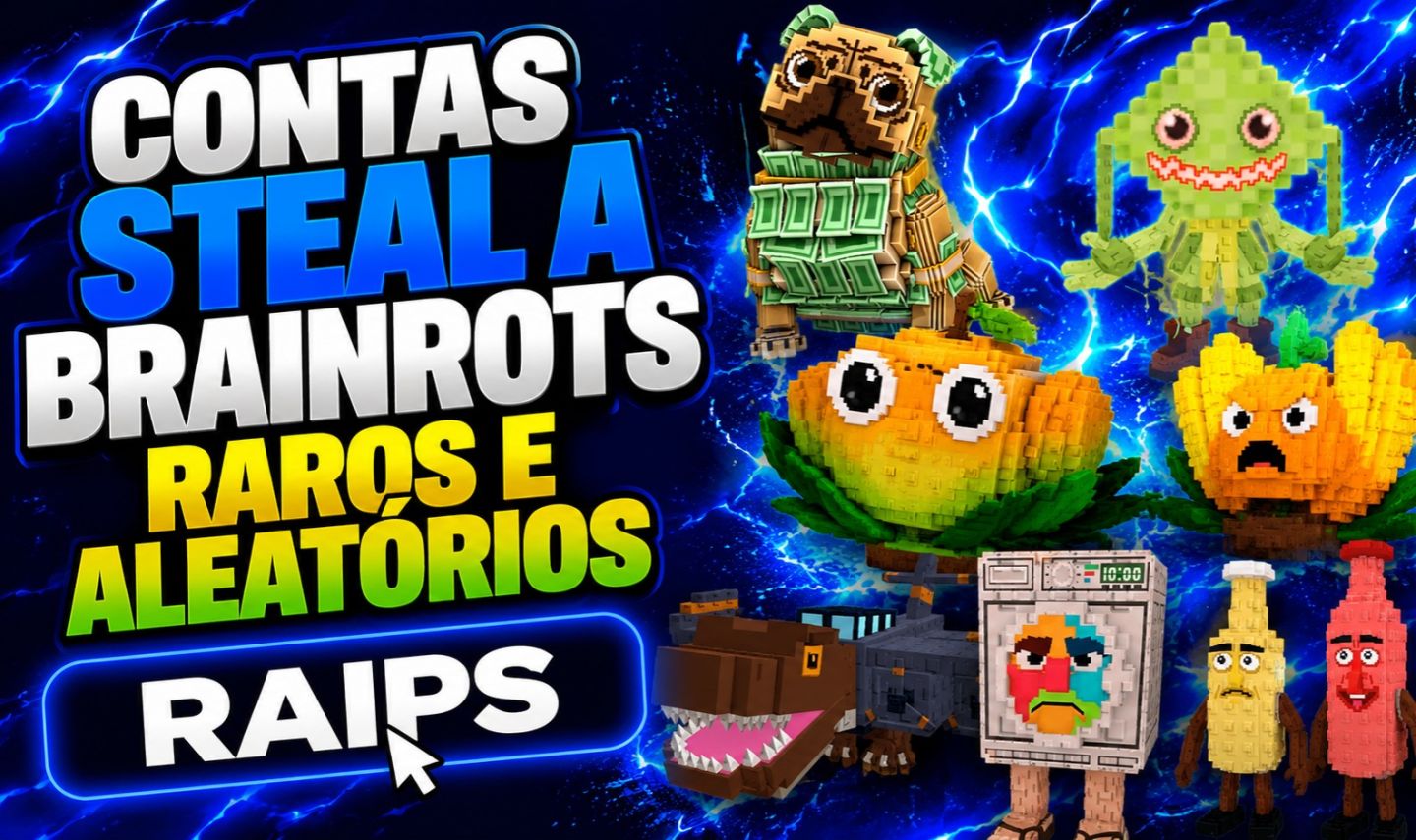[Melhor Preço!] - Contas Steal a Brainrots Raros e Aleatórios (Envio Rápido)